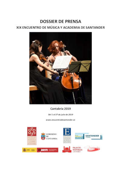 Presentación del XIX Encuentro de Música y Academia de Santander Presentación del XIX Encuentro de Música y Academia de Santander
