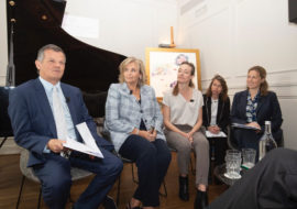 Presentación Premio Carmen Mateu – De izq a derecha_, Oriol Aguilà, Isabel Suqué, Katrin Deventer i Audrey Jungers – © Miquel González