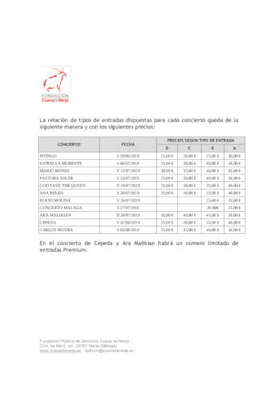 Presentado el 60º Festival Internacional de Música y Danza ‘Cueva de Nerja’ Presentado el 60º Festival Internacional de Música y Danza ‘Cueva de Nerja’