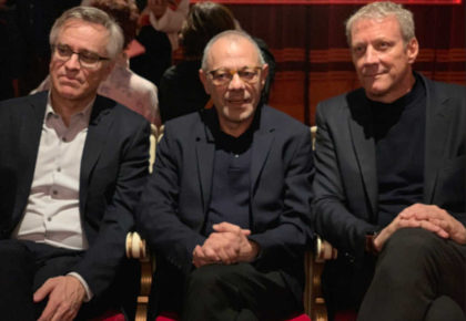 Guillermo Solana, director del Museo Thyssen, Lluis Pasqual y Daniel Bianco, director del Teatro de la Zarzuela