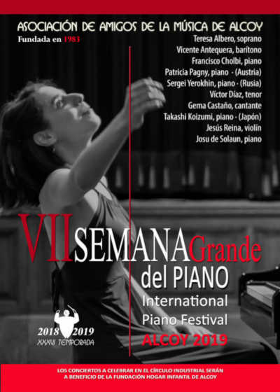 La VII edición de la Semana Grande del Piano de Alcoy contará con cinco grandes pianistas