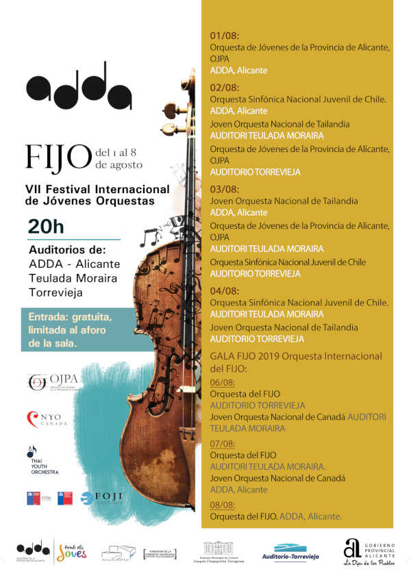 El Auditorio de Torrevieja acoge el Festival Internacional de Jóvenes Orquestas