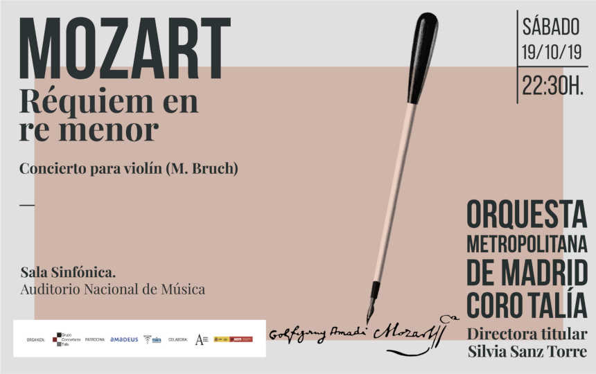 Mozart y su Réquiem inauguran la IX temporada de Silvia Sanz Torre al frente de la Orquesta Metropolitana de Madrid y el Coro Talía