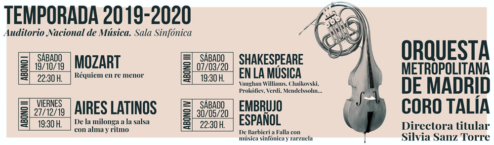 Mozart y su Réquiem inauguran la IX temporada de Silvia Sanz Torre al frente de la Orquesta Metropolitana de Madrid y el Coro Talía