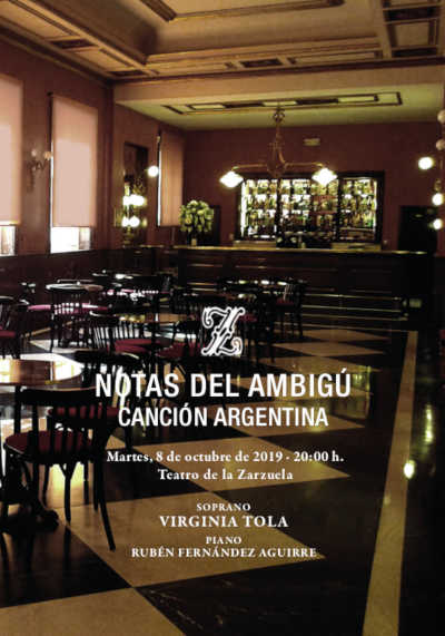 La soprano Virginia Tola abre el ciclo Notas del Ambigú del Teatro de la Zarzuela