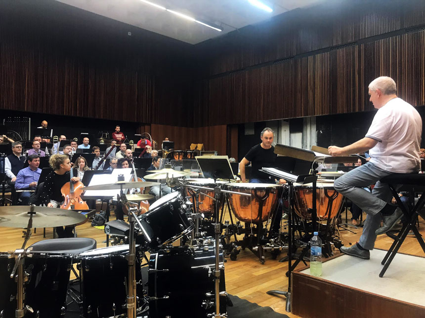 La Banda Municipal y el timbalero Javier Eguillor interpretarán «Raise the Roof» de Daugherty