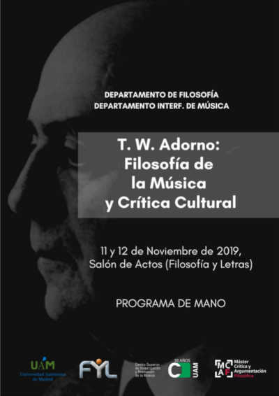 La Universidad Autónoma de Madrid acoge un congreso en torno a la figura de T. W. Adorno
