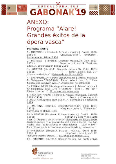 El tenor Andeka Gorrotxategi ensaya su concierto de grande éxitos de la ópera vasca ante 500 personas