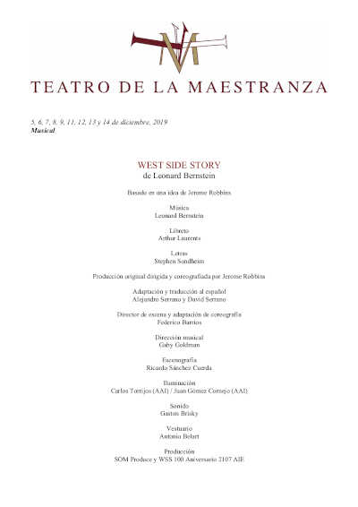 El musical ‘West Side Story’ bate récord en el Teatro de la Maestranza de Sevilla