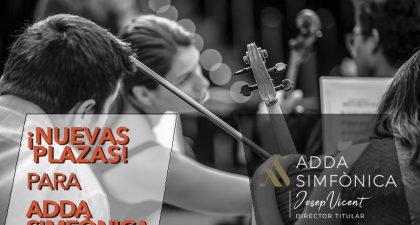 ADDA·SIMFÒNICA convoca selección de 12 instrumentistas y creación de bolsa de trabajo