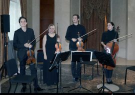 Cuarteto Albéniz de Prosegur: Javier Comesaña, violín; Diana Poghosyan, violín; Joaquín Arias, viola; y Eva Arderíus, violonchelo