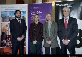 Borja Ezcurra (director general adjunto), Sonia Mulero (directora de la Fundación Banco Sabadell), Julia Sánchez (directora General de la Escuela Superior de Música Reina Sofía) e Ignacio García-Belenguer (director general del Teatro Real)