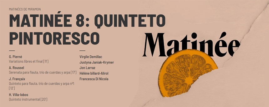 El Quinteto Pintoresco protagonizará la Matinée de Miramon de este sábado