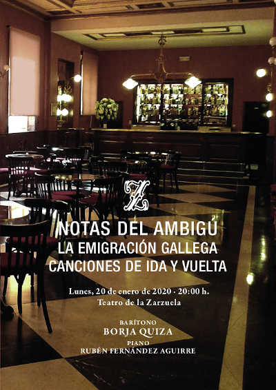 El Barítono Borja Quiza ofrece un revelador y sentido recorrido por las canciones de la emigración gallega