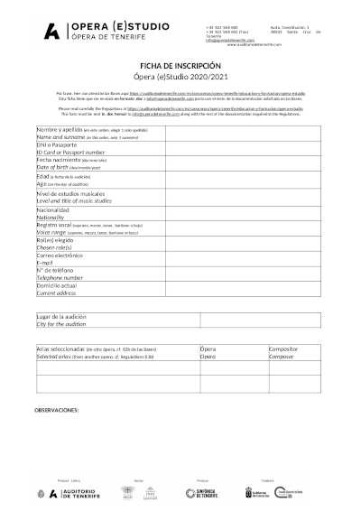 Opera (e)Studio 2020 abre la convocatoria para la inscripción en «Il matrimonio segreto»