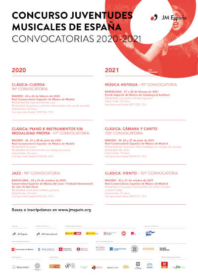 El Concurso Juventudes Musicales de España incluirá todos los instrumentos de clásica, jazz y música antigua