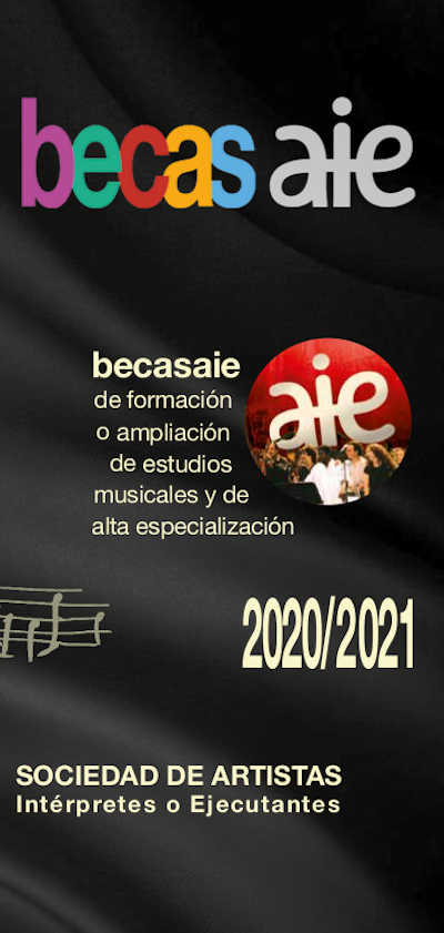 Últimos días de la convocatoria de BecasAIE de Estudios Musicales para el curso 2020/2021
