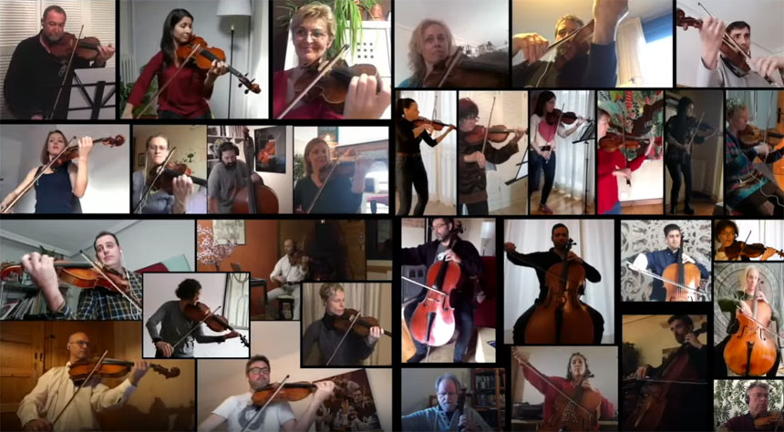 Más de cuarenta músicos de la OSCyL se unen virtualmente para ofrecer un particular y sentido ‘Himno a la alegría’