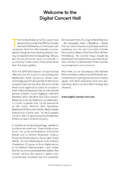 Digital Concert Hall ahora es gratuita para todos. La Filarmónica está cerrada, ¡así que iremos a por ti!