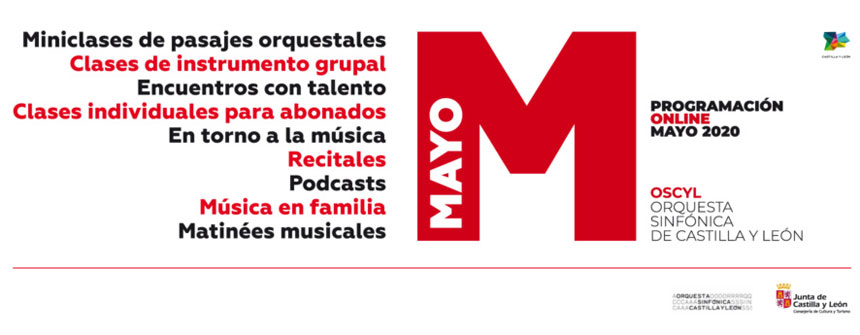 La OSCyL desvela un intenso mes de mayo con propuestas diarias pensadas para todos los públicos