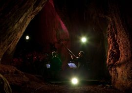 Daniel y Pablo Zapico en el Estrecho de la Agualeja en 2018. ©-SergioGómez