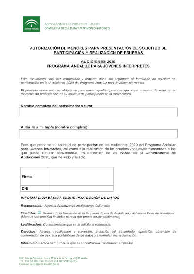 Convocatoria 2020 de audiciones para nueva etapa del Joven Coro de Andalucía