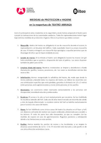 El Teatro Arriaga reabrirá sus puertas al  público el próximo 17 de junio y ofrecerá  una nueva programación