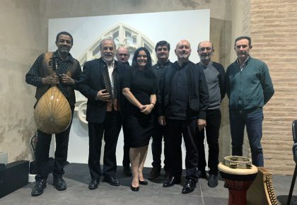 Wafir El Sheik, Eduardo Paniagua, Josep Manel García Company director del ISEACV, el alcalde de Benifairó de la Valldigna y Presidente de la Mancomunidad de la Valldigna, Josep Antoni Alberola, César Carazo, Víctor Mansanet, alcalde de Simat de la Valldigna y Vicent Ribera expresidente de la Mancomunidad junto a la directora del CIMM, Mara Aranda.