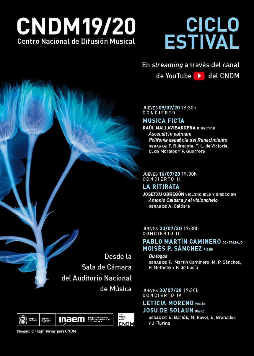 El CNDM presenta su Ciclo Estival de Conciertos en Streaming El CNDM presenta su Ciclo Estival de Conciertos en Streaming