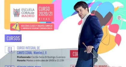 La Escuela Coral de Madrid inicia el curso 2020-21 con cuatro nuevos coros y un fichaje de lujo