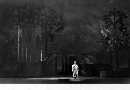 Escena del Acto 2. Bruscantini como el rey Alfonso. La favorita. Teatro Colón 1967.