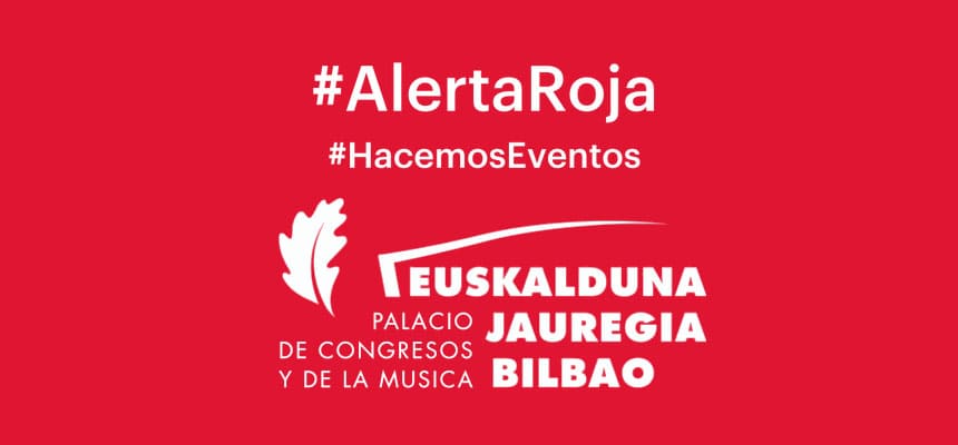 El Palacio Euskalduna se tiñe hoy de rojo en apoyo al sector cultural