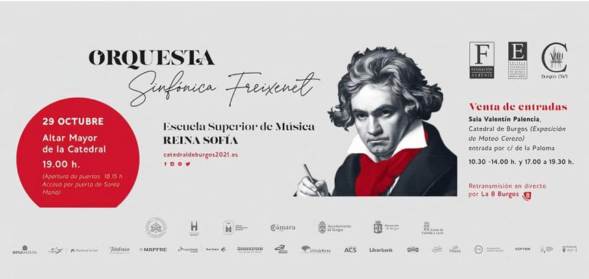 La Orquesta Sinfónica Freixenet y Pablo Heras-Casado rinden homenaje a Beethoven en la Catedral de Burgos