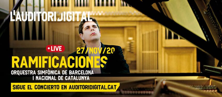 El pianista Javier Perianes, nueva estrella del Auditori Digital en directo desde la Sala Pau Casals