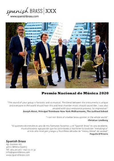 El grupo Spanish Brass presenta su nuevo proyecto discográfico «Spanish Brass (a) LIVE»