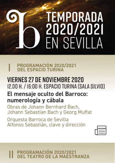 La Orquesta Barroca de Sevilla presenta su Temporada de Conciertos en Sevilla 2020 / 2021