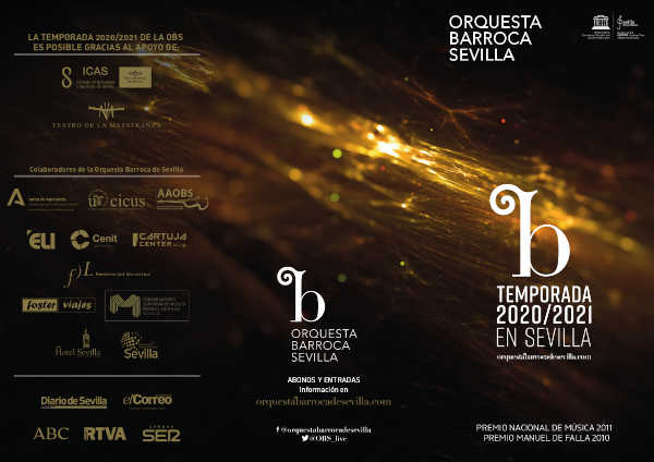 La Orquesta Barroca de Sevilla presenta su Temporada de Conciertos en Sevilla 2020 / 2021