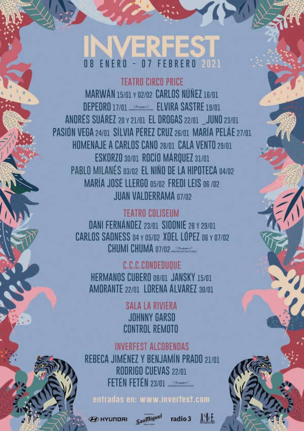 Inverfest presenta 21 conciertos en el Teatro Circo Price en su séptima edición