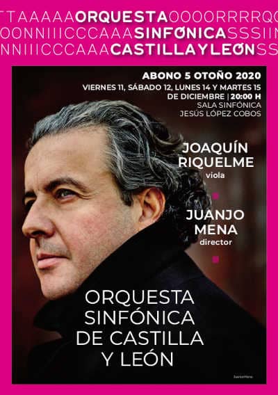Juanjo Mena dirige a la Orquesta Sinfónica de Castilla y León, junto al solista de viola Joaquín Riquelme
