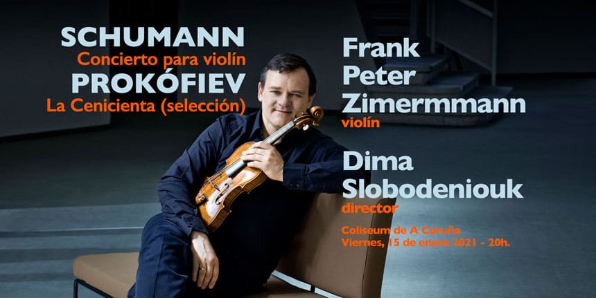 La OSG ofrece su primer concierto de 2021 acompañando a Frank Peter Zimmermann, uno de los mejores violinistas del mundo