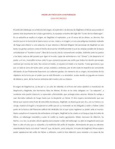 Con «Siegfried» en el Teatro Real, prosigue la presentación de «El anillo del nibelungo» de Richard Wagner
