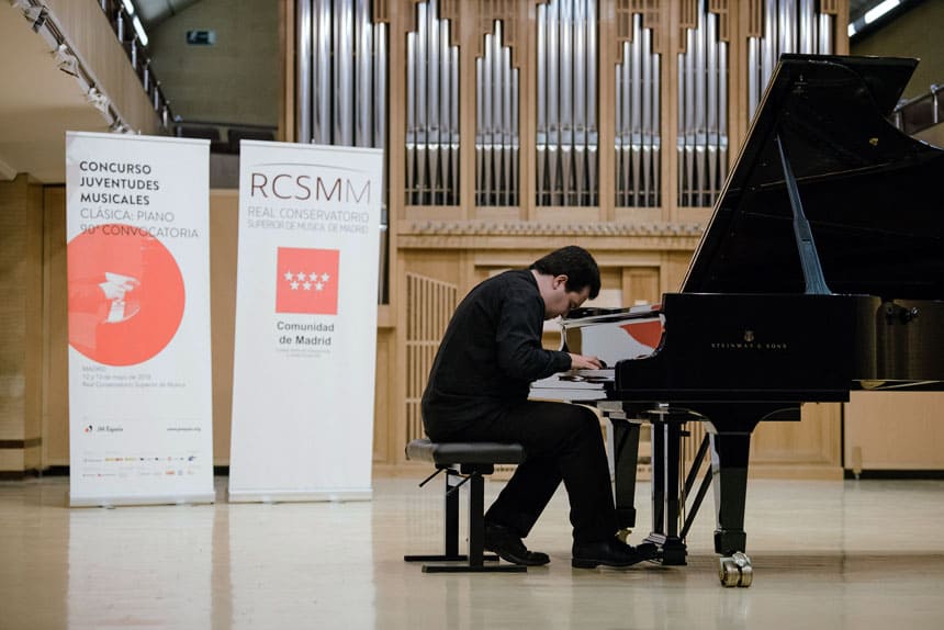 El Concurso Juventudes Musicales de España celebra convocatorias de piano y otros instrumentos