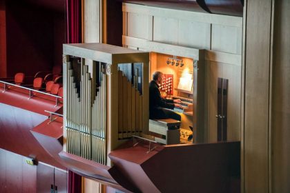 Jürgen Essl ensayando en el Auditorio