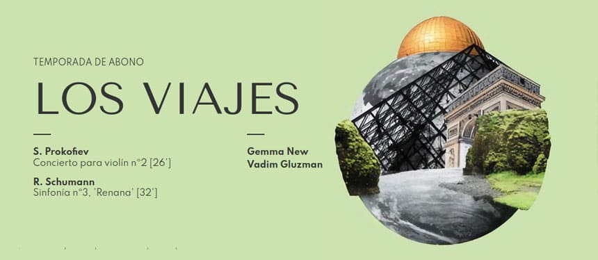 La directora Gemma New y el violinista Vadim Gluzman en el nuevo programa de conciertos de Euskadiko Orkestra