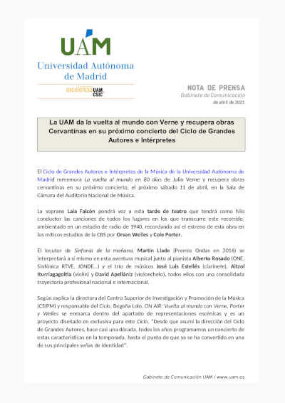 La UAM da la vuelta al mundo con Verne y recupera obras Cervantinas