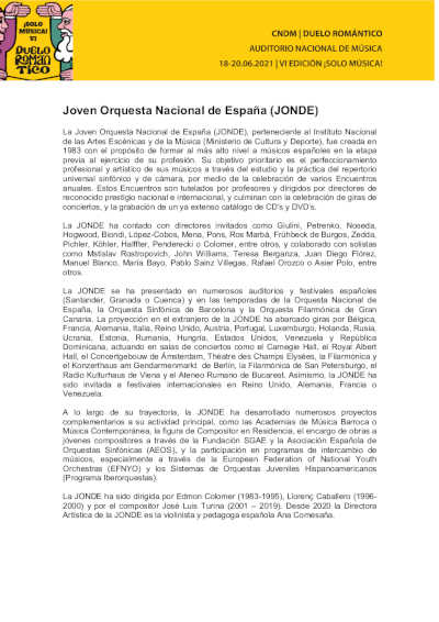 VI edición de ¡SOLO MÚSICA! El maestro James Conlon dirige a cuatro orquestas sinfónicas españolas