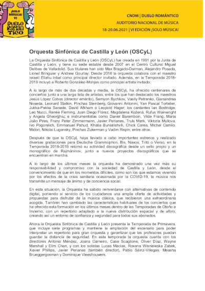 VI edición de ¡SOLO MÚSICA! El maestro James Conlon dirige a cuatro orquestas sinfónicas españolas