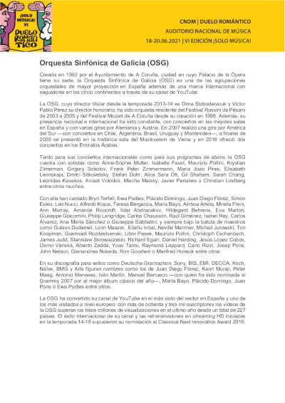 VI edición de ¡SOLO MÚSICA! El maestro James Conlon dirige a cuatro orquestas sinfónicas españolas