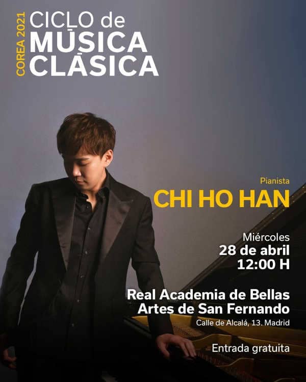 El Centro Cultural Coreano presenta al pianista Chi Ho Han en concierto con repertorio de Chopin