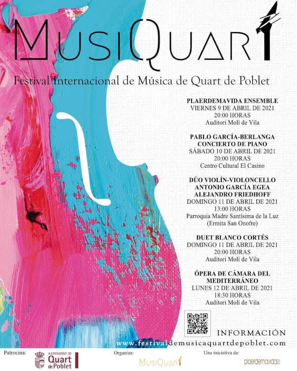 Primera edición de MusiQuart, el Festival Internacional de Música Clásica de Quart de Poblet